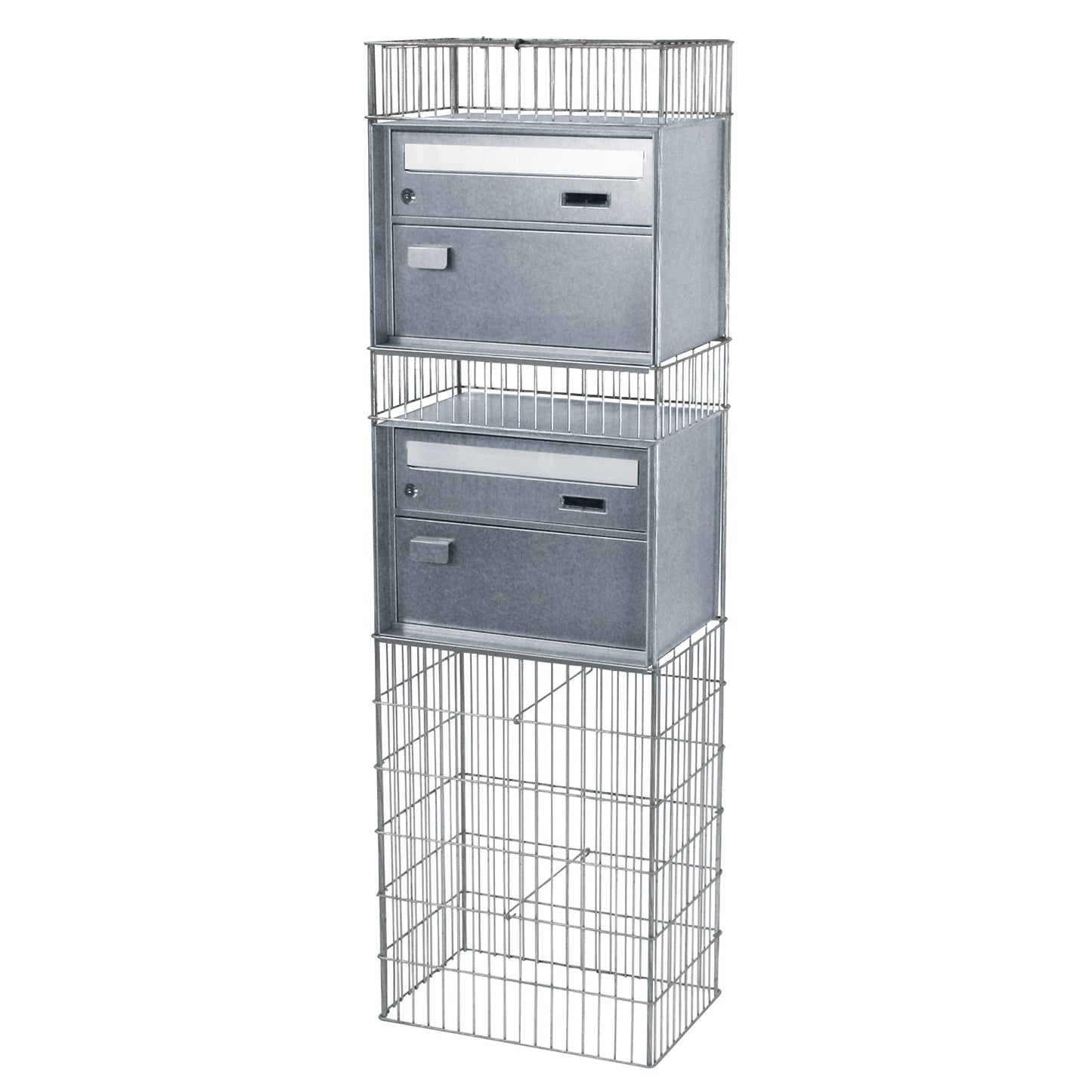 bellissa Briefkasten Gabione Splügen 2 44x31x145 cm verzinkt - ID: 67832024531318