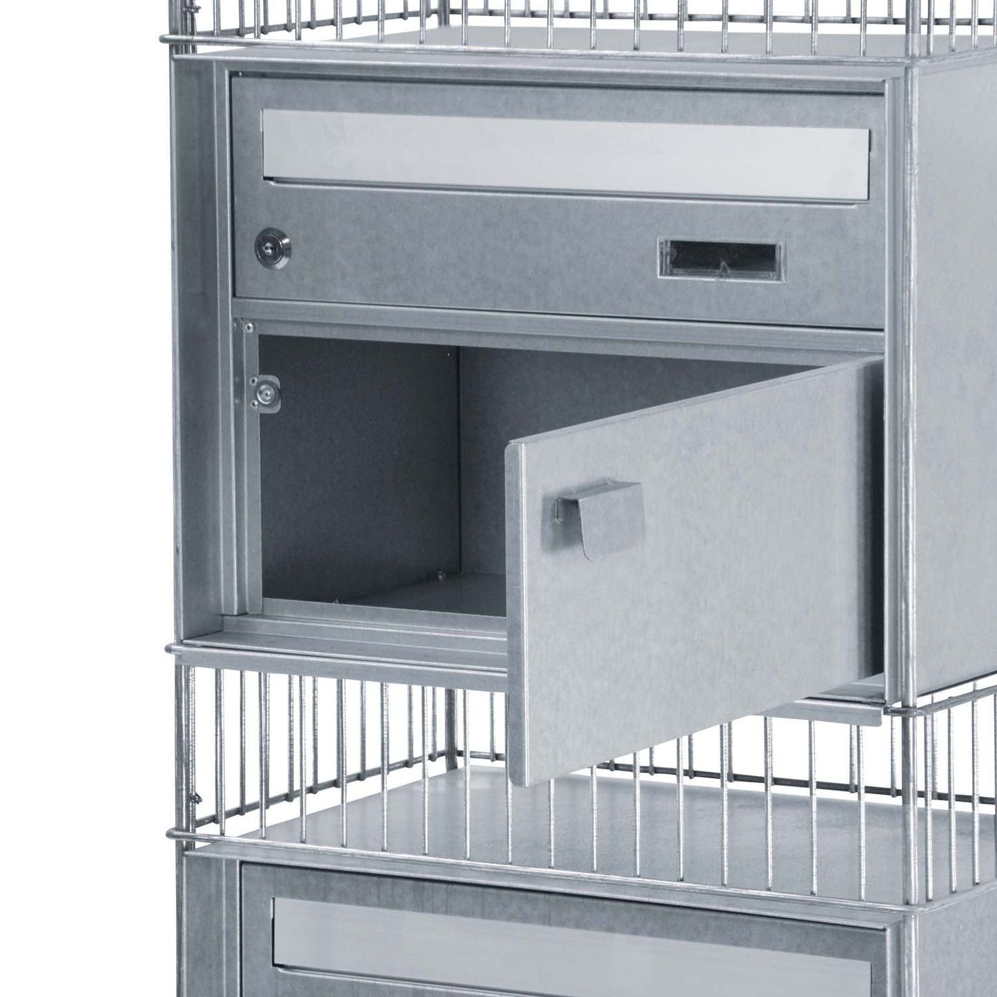 bellissa Briefkasten Gabione Splügen 2 44x31x145 cm verzinkt - ID: 67832025219446