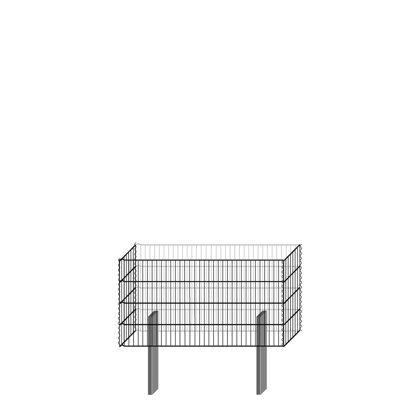 bellissa Gabionenbausatz  -  pico 115x23x60 cm