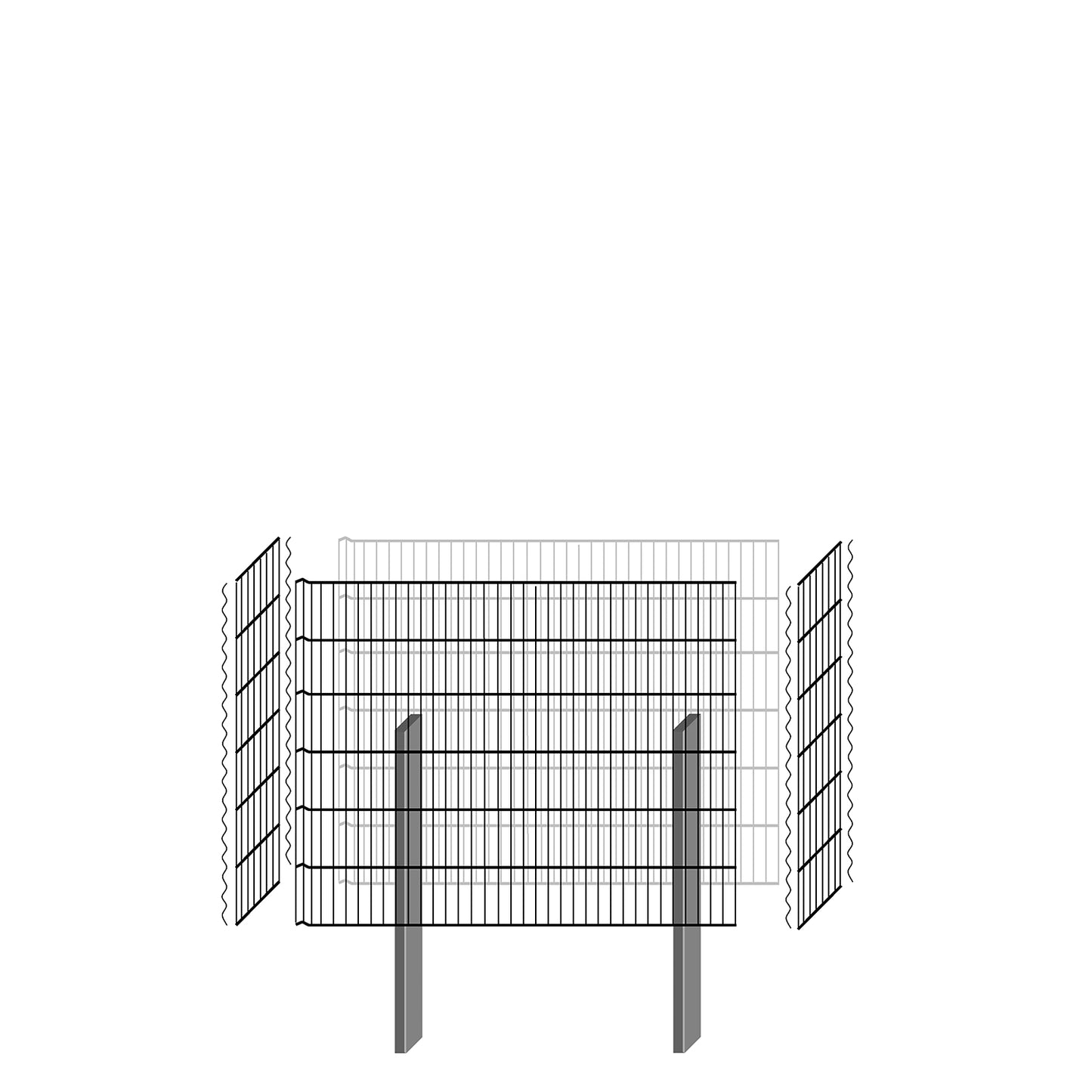 bellissa Gabionenbausatz  -  pico 115x23x90 cm