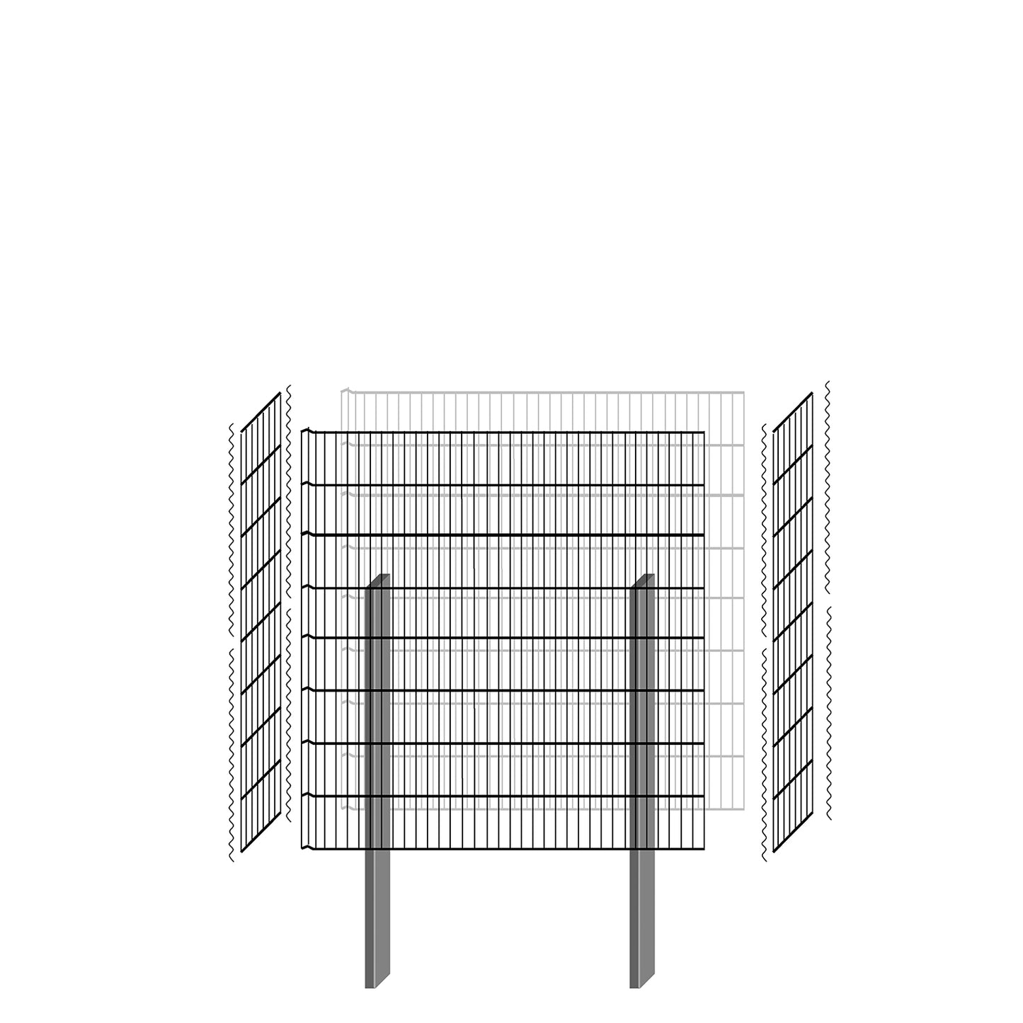 bellissa Gabionenbausatz  -  pico 115x23x120 cm