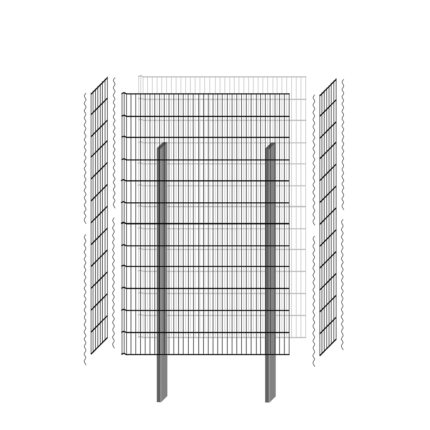 bellissa Gabionenbausatz  -  pico 115x23x180 cm