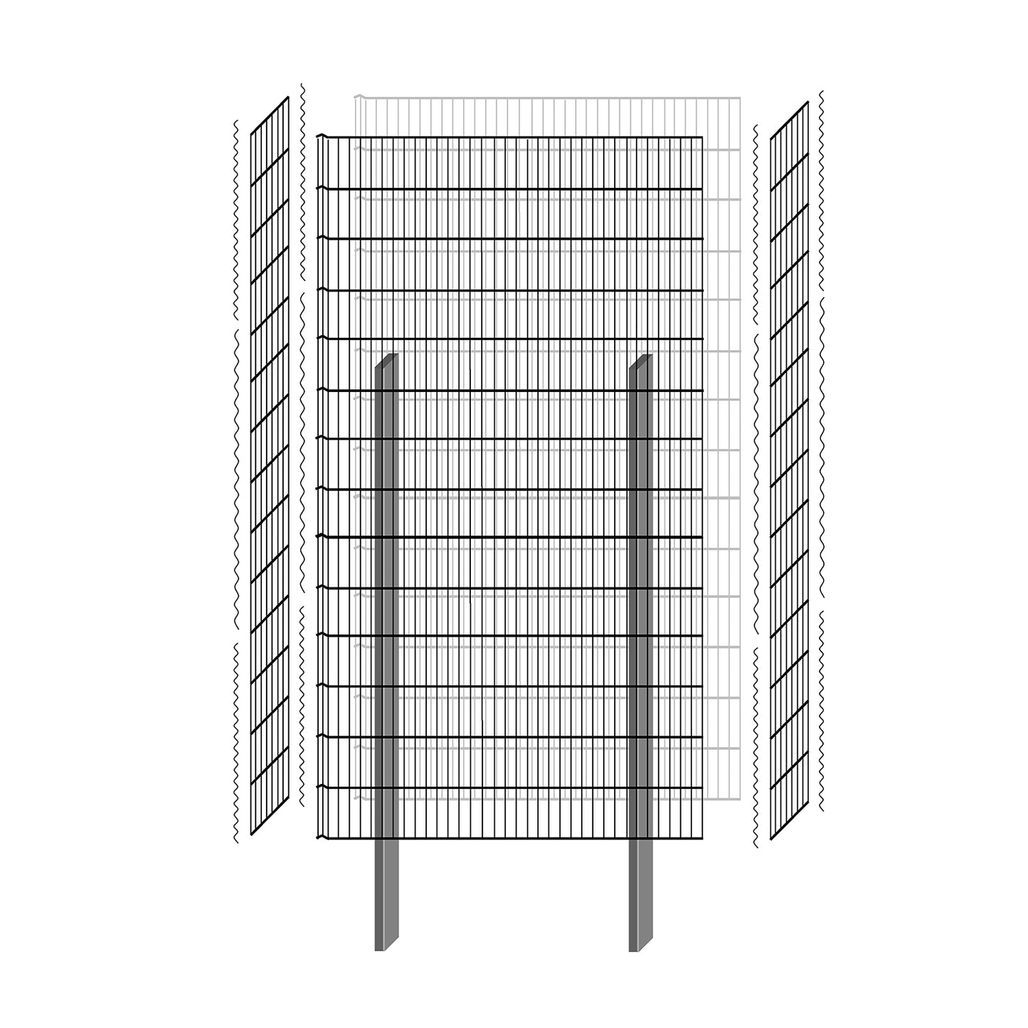 bellissa Gabionenbausatz  -  pico 115x23x210 cm