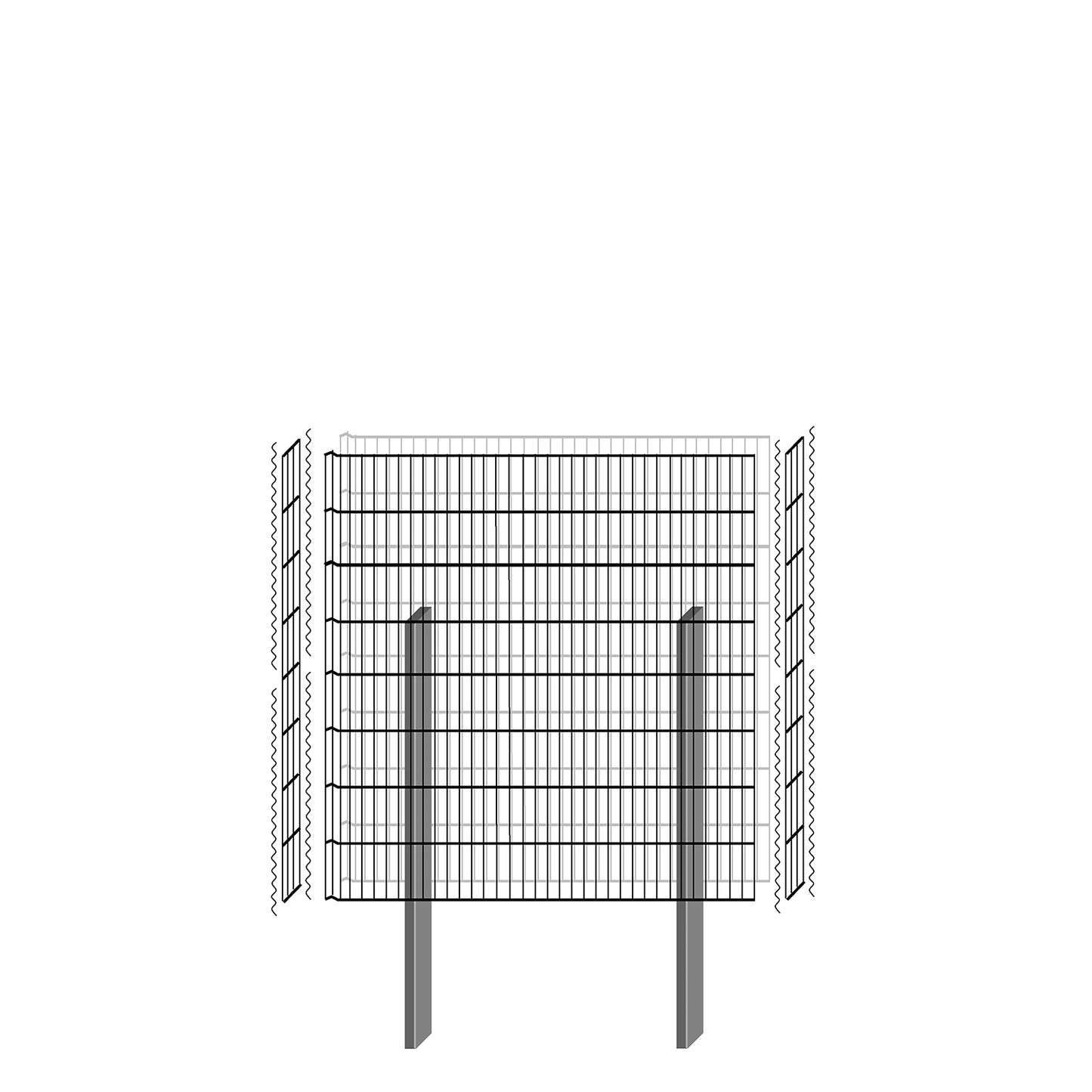 bellissa Gabionenbausatz  -  pico 115x12x120 cm