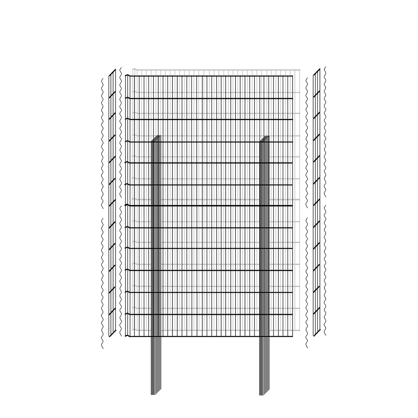 bellissa Gabionenbausatz  -  pico 115x12x180 cm