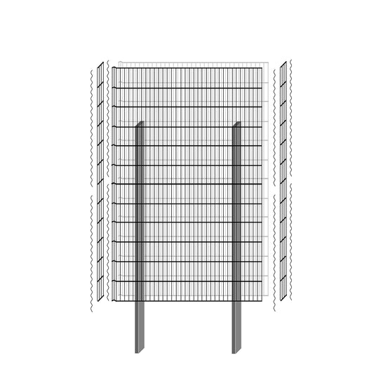 bellissa Gabionenbausatz  -  pico 115x12x180 cm