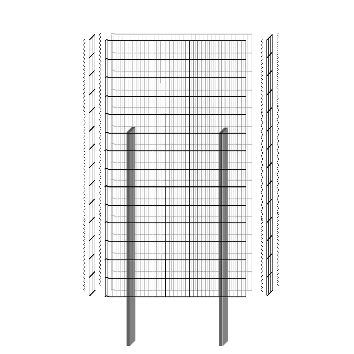 bellissa Gabionenbausatz  -  pico 115x12x210 cm