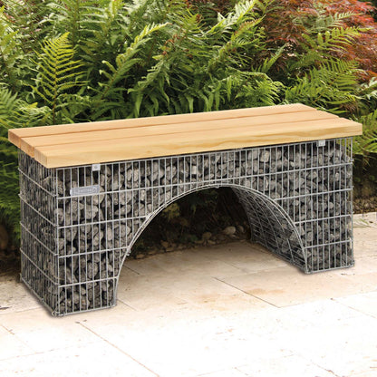 bellissa Sitzbank Bogengabione arco mit Sitzfläche Douglasie B125xT45xH54 cm - ID: 67832183325046