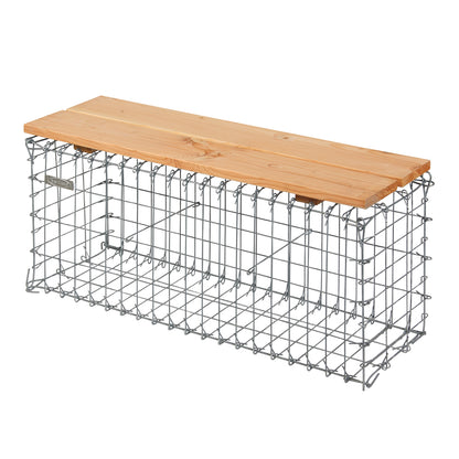 bellissa Gartenbank Gabione mit Sitzfläche Douglasie B100xT30xH46 cm - ID: 67831782539638