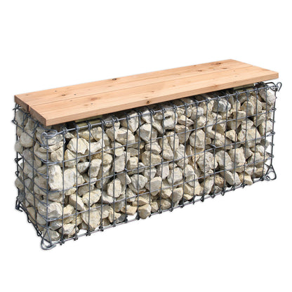 bellissa Gartenbank Gabione mit Sitzfläche Douglasie B100xT30xH46 cm - ID: 67831786439030