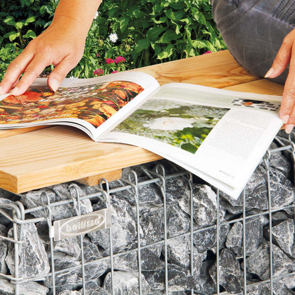 bellissa Gartenbank Gabione mit Sitzfläche Douglasie B100xT30xH46 cm - ID: 67831787258230