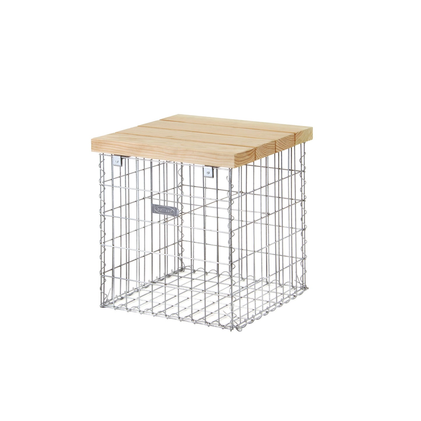 bellissa Gabionen Bank mit Sitzfläche Douglasie B55xT56xH54 cm