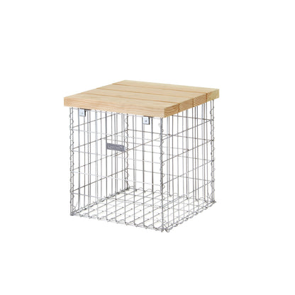 bellissa Gabionen Bank mit Sitzfläche Douglasie B55xT56xH54 cm