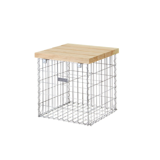 bellissa Gabionen Bank mit Sitzfläche Douglasie B55xT56xH54 cm