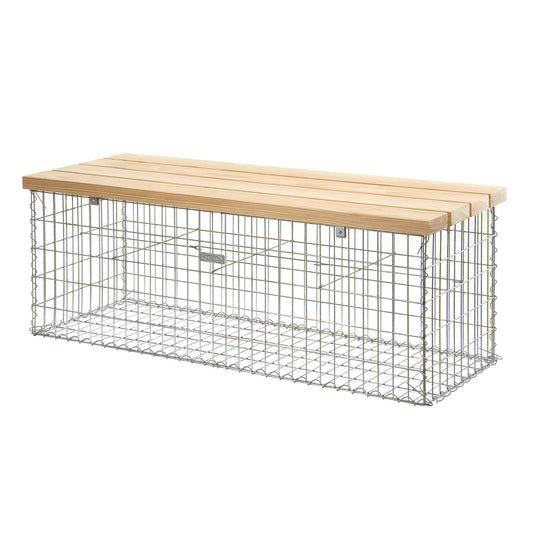 bellissa Gabionen Bank mit Sitzfläche Douglasie B155xT56xH54 cm