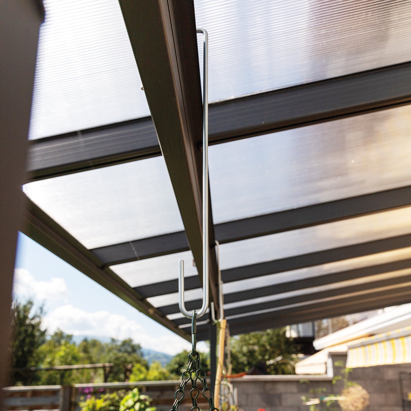 bellissa Blumenampel Halterung 25 (3er Set); L 16 x B 0,4 x H 25 cm, 4 mm verz. Stahl, +Biegeh.