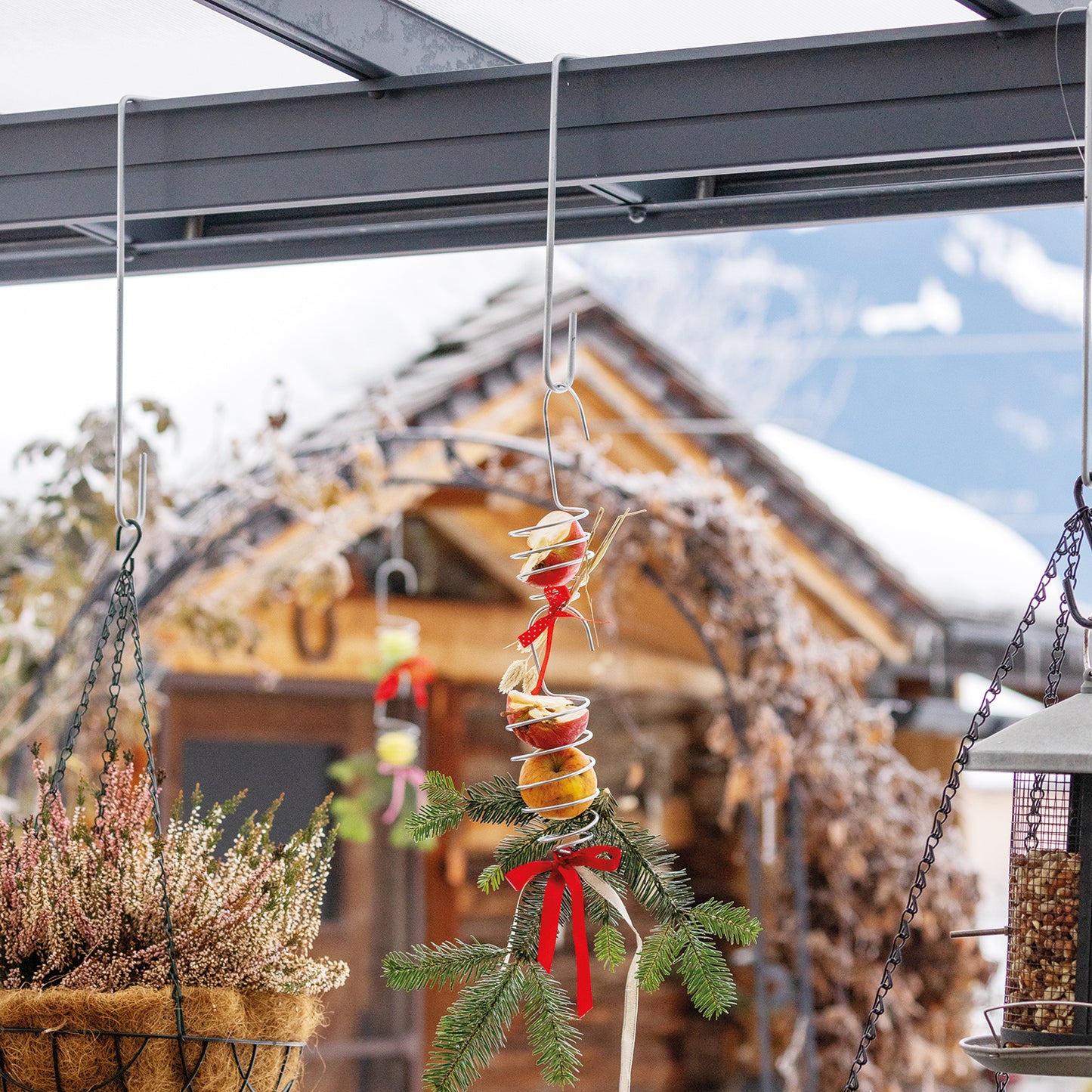 bellissa Blumenampel Halterung 35 (3er Set); L 16 x B 0,4 x H 35 cm, 4 mm verz. Stahl, +Biegeh.