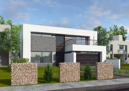 bellissa Fertiggabione pronto 102,5 x 23,5 x 105.5 cm mit Pfosten