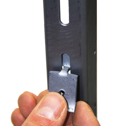 bellissa U-Profil-120, 2er Set zur Holzaufnahme 120x4x3,5 cm