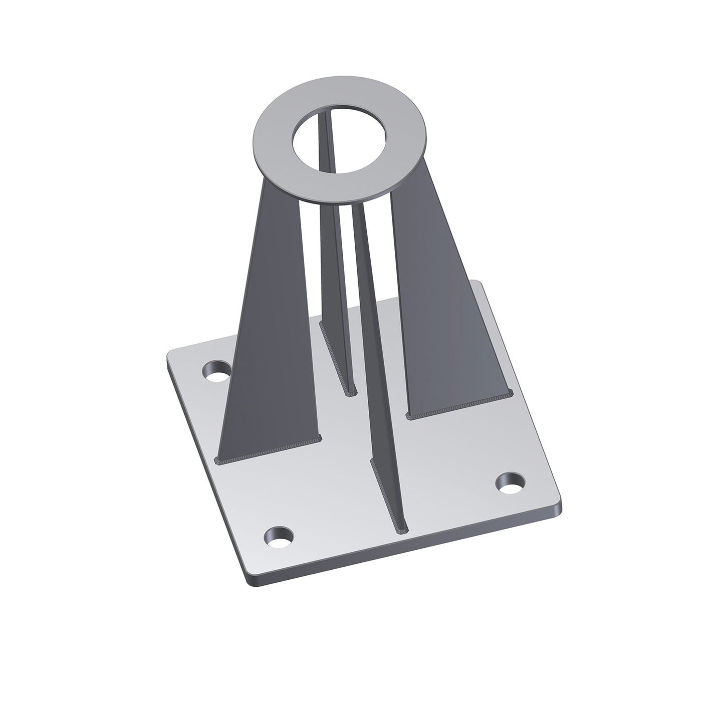 bellissa Schraubflansch für Ø 42,4 mm verzinktes Rohr LxBxH 150x100x201 mm