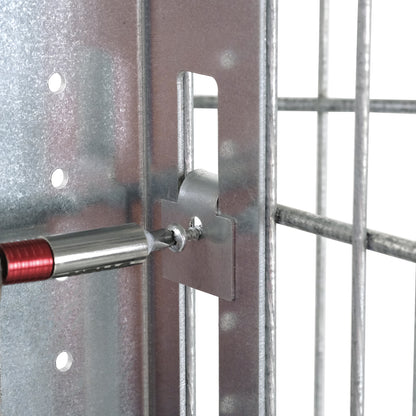 bellissa L-Profil für Gabione / Doppelstab; L 5 x B 5 x H 85 cm, inkl. 3 Klammern, 2 mm verz.