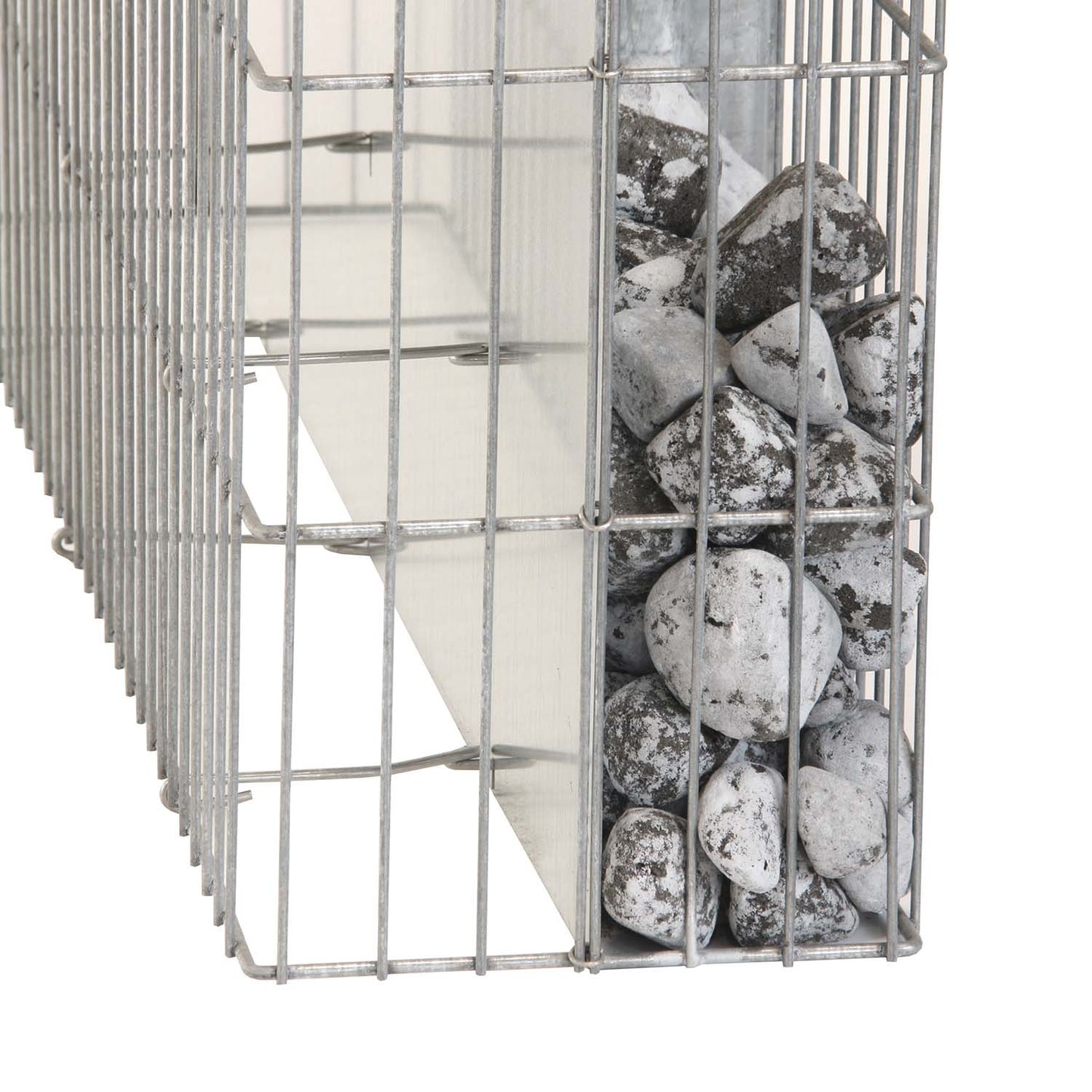 bellissa Lärmschutz-Gabione pronto / Rundpfosten 102,5 x 23,5 x 195 cm Pfosten nicht sichtbar