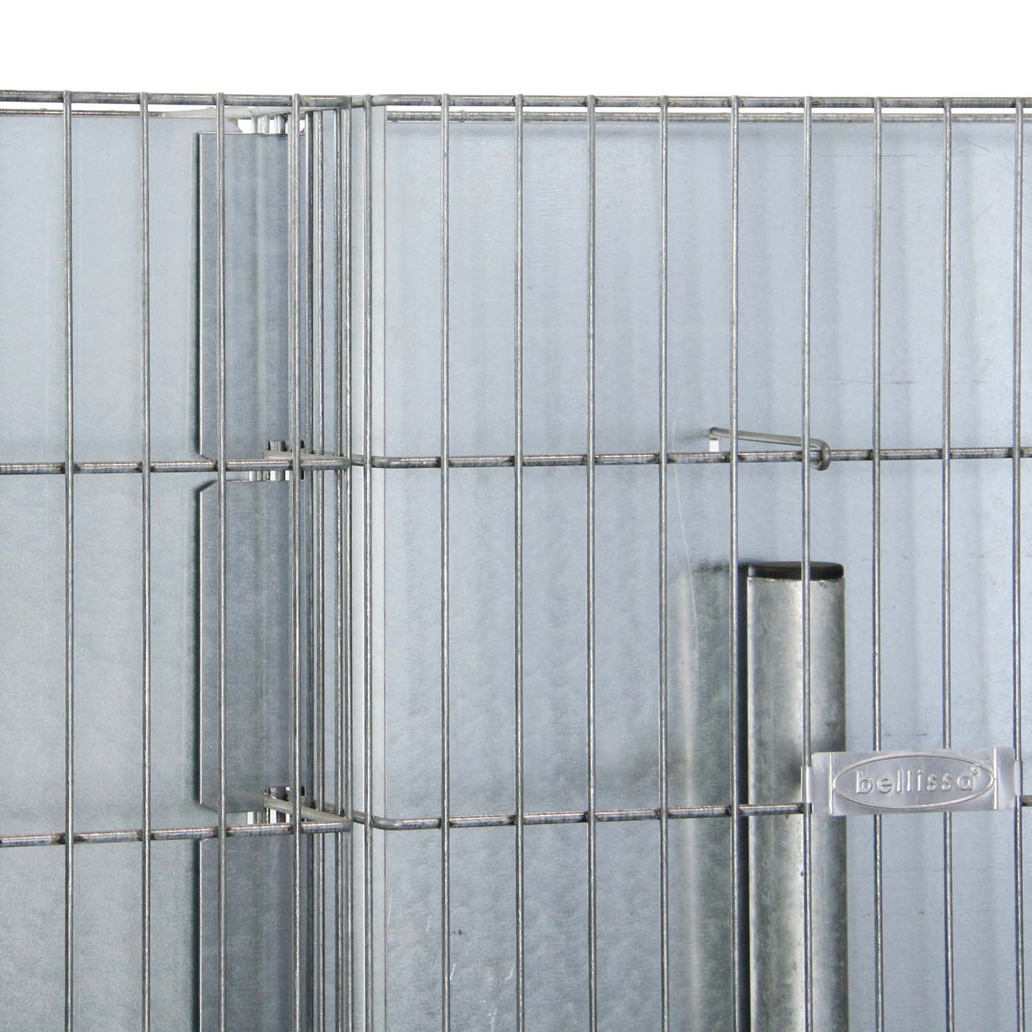 bellissa Lärmschutz-Gabione pronto / Rundpfosten 102,5 x 23,5 x 195 cm Pfosten nicht sichtbar