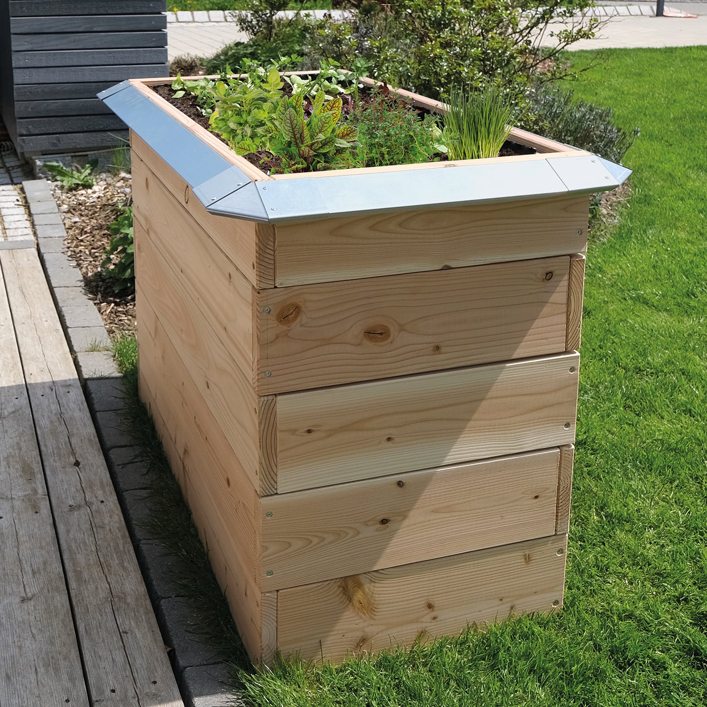 bellissa Schneckenblech für Hochbeete L verzinkt, Länge 95 cm