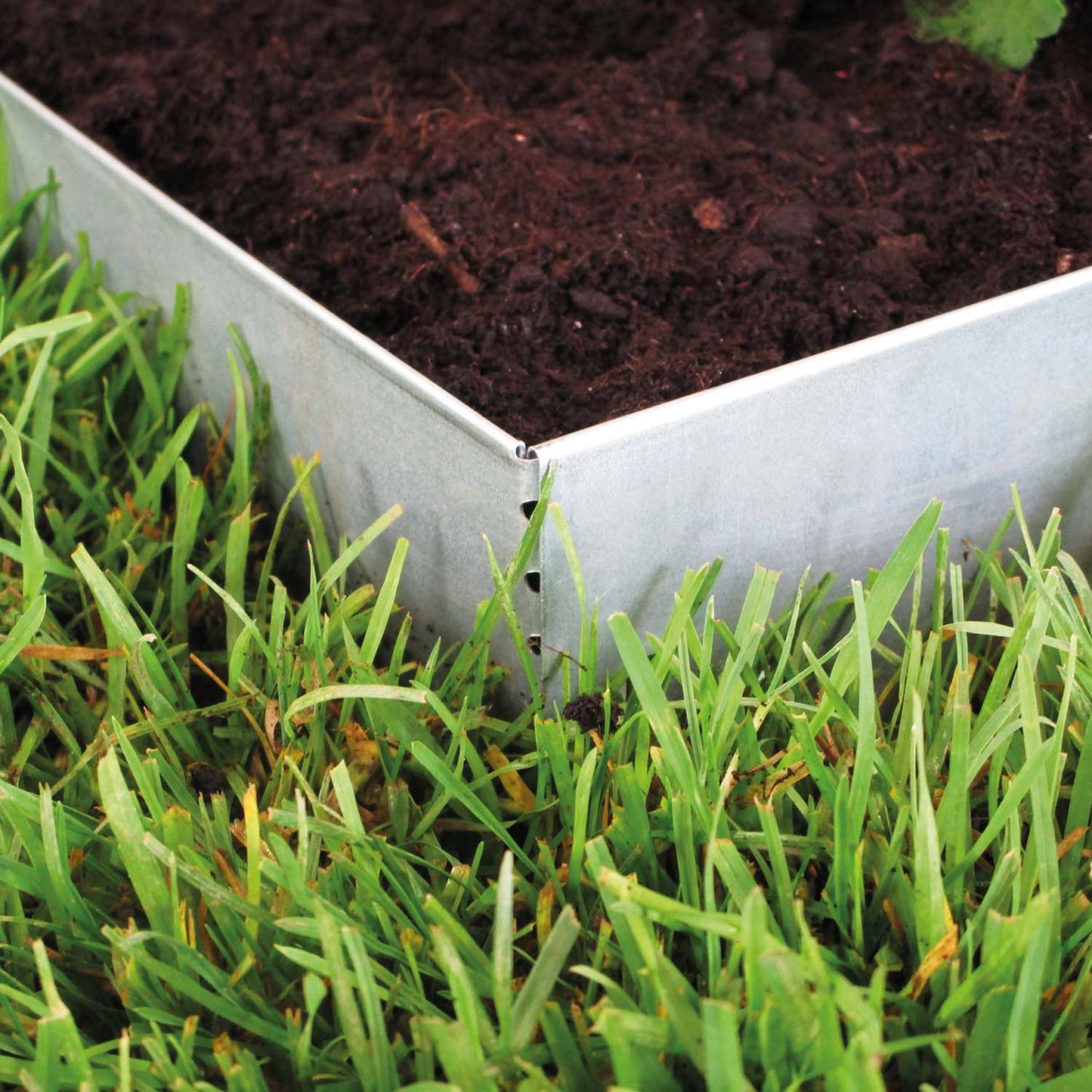 bellissa Rasenkante Basic 2er Set Metall verzinkt 100x10 cm, Nutzlänge 2x 0,97 m