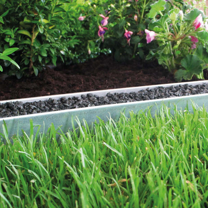 bellissa Rasenkante Metall Noppenstruktur 118x13 cm, Nutzlänge 115 cm