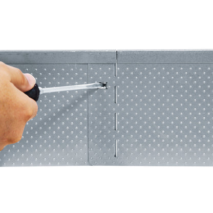 bellissa Rasenkante Metall Noppenstruktur 118x13 cm, Nutzlänge 115 cm