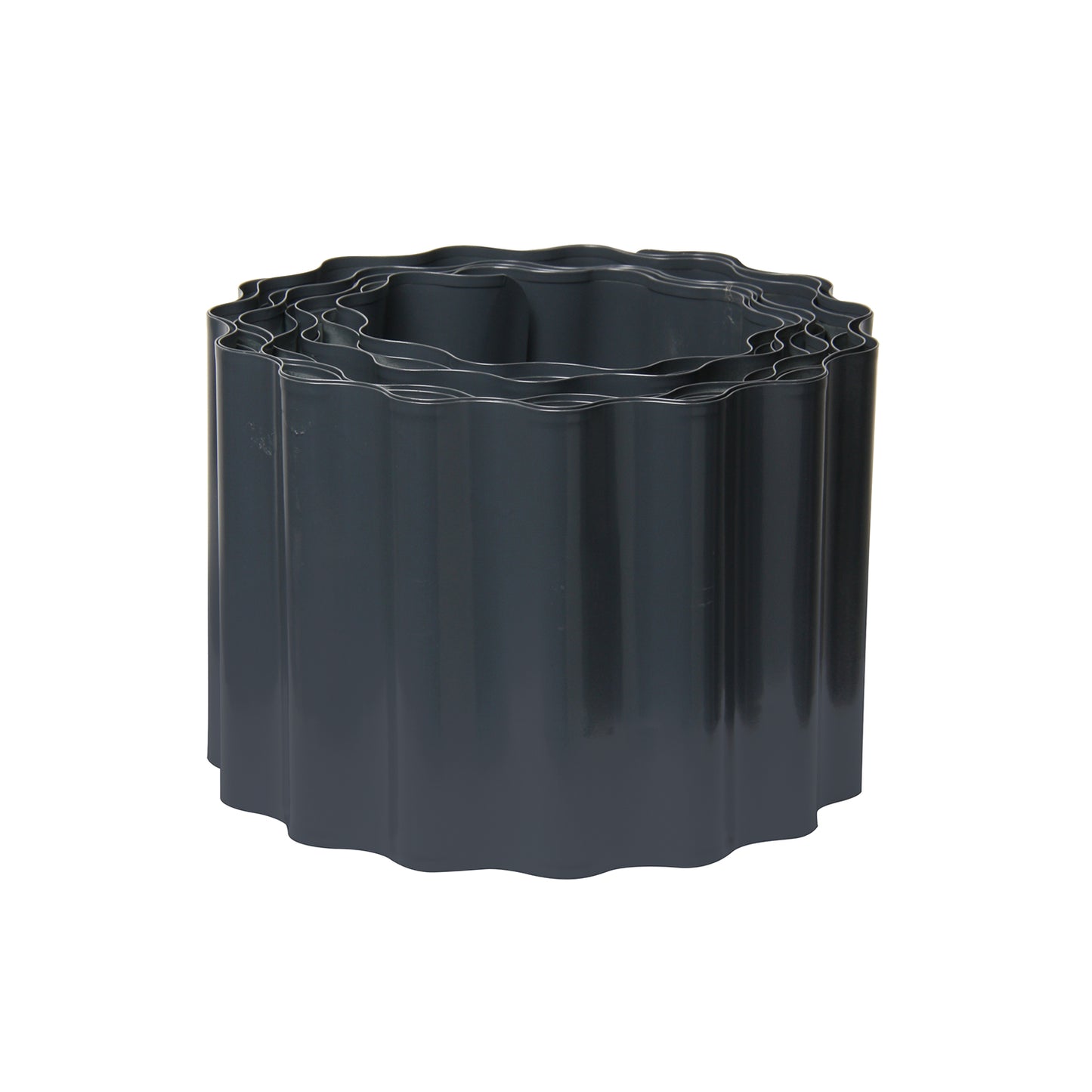 bellissa Metall Rasenkantenband Welle schwarz 500x14 cm (Sonderedition) - 4 Stück