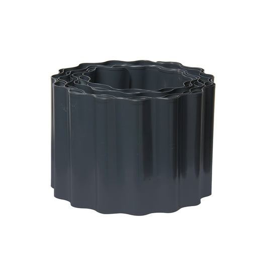 bellissa Metall Rasenkantenband Welle anthrazit 500x14 cm