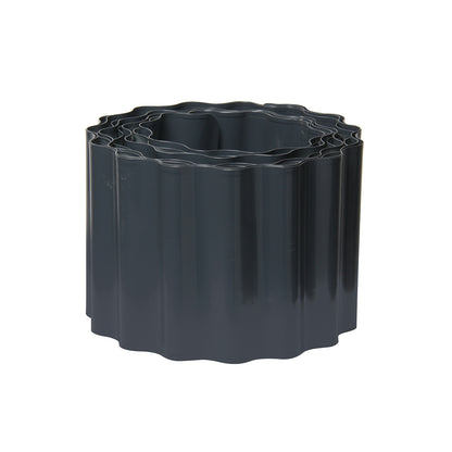 bellissa Metall Rasenkantenband Welle schwarz 500x14 cm (Sonderedition)