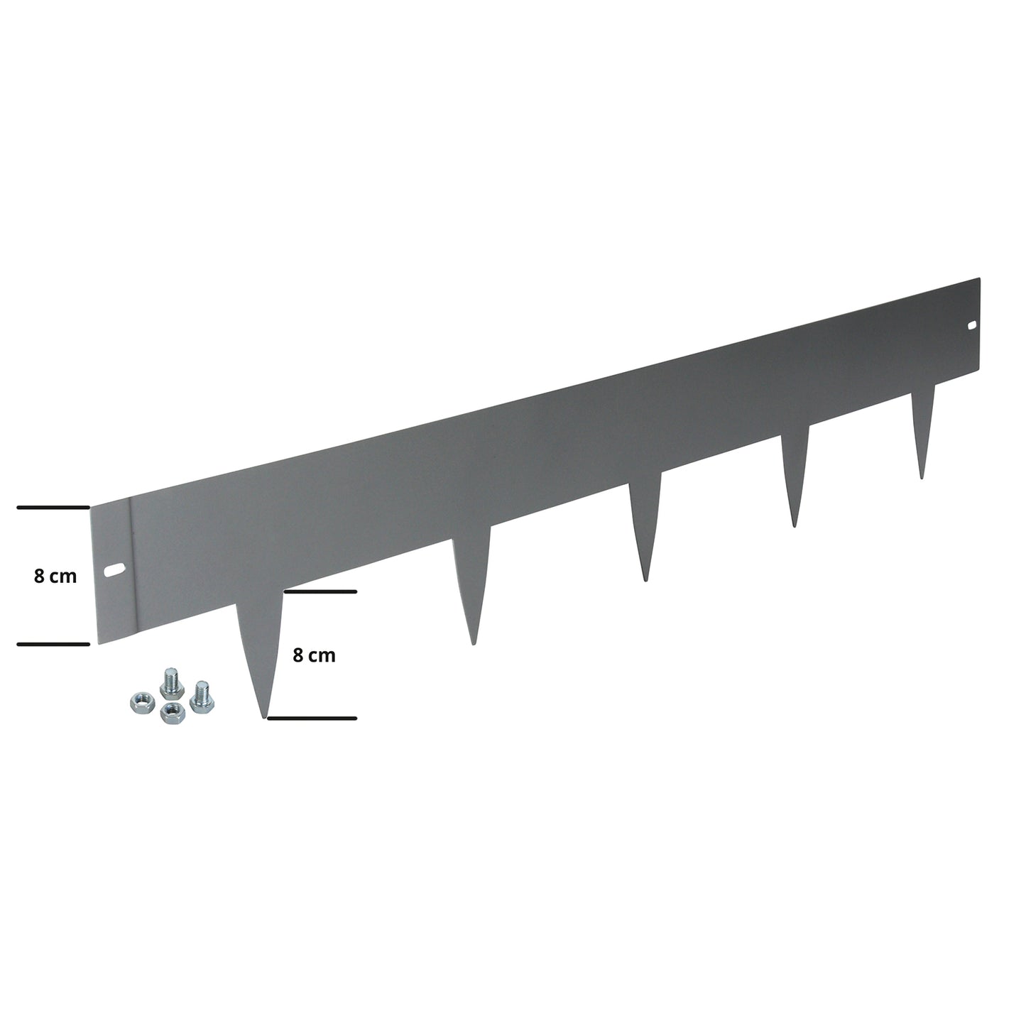 bellissa Rasenkante spina 2er Set Metall verzinkt 103x16 cm, Nutzlänge 2x 100cm