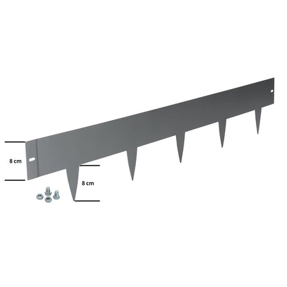 bellissa Rasenkante spina 2er Set Metall verzinkt 103x16 cm, Nutzlänge 2x 100cm