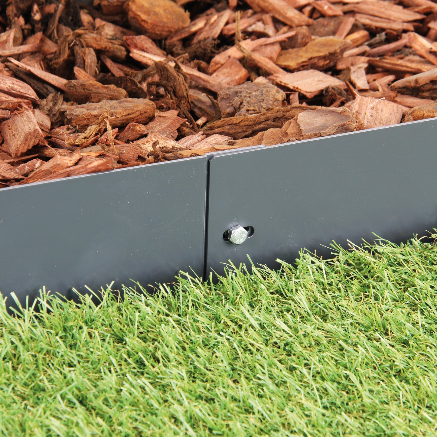 bellissa Rasenkante spina 2er Set Metall anthrazit 103x16 cm, Nutzlänge 2x 100cm