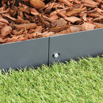 bellissa Rasenkante spina 2er Set Metall anthrazit 103x16 cm, Nutzlänge 2x 100cm