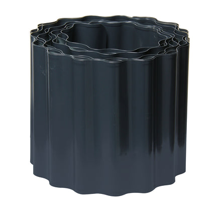 bellissa Metall Rasenkantenband Welle anthrazit 500x20 cm