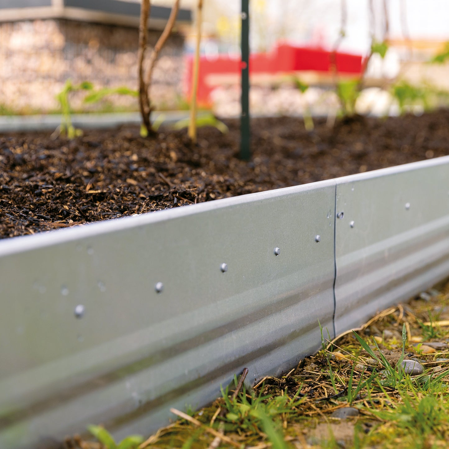 bellissa Eckteil zu Beeteinfassung Pro 20; L 13 x B 10 x H 20 cm, 1 mm verzinkter Stahl