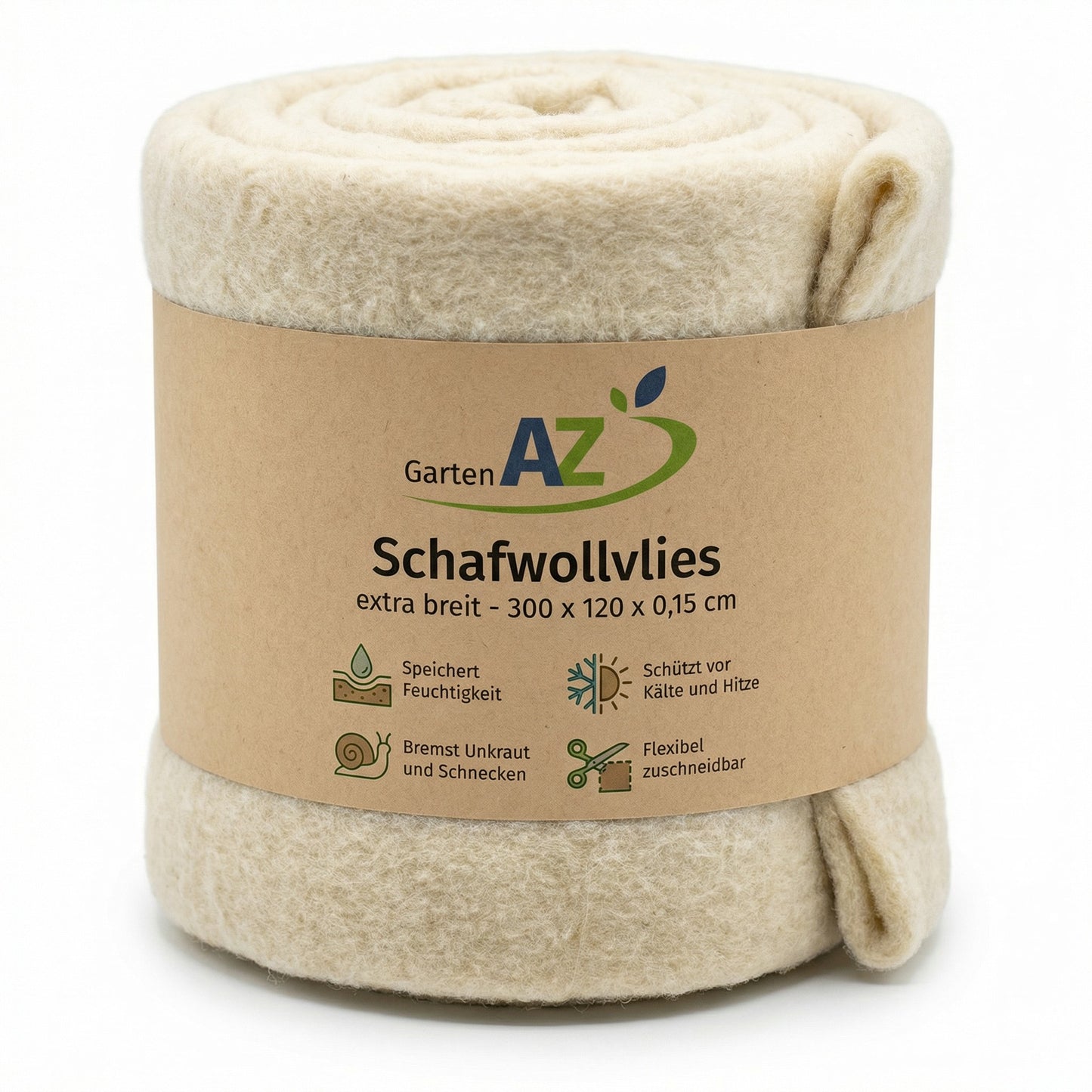 GartenAZ Bio Schafwollvlies 300x120cm – Natürliches Wintervlies & Gartenvlies – Ökologische Mulchmatte & Frostschutz-Vlies - ID: 70698316398966