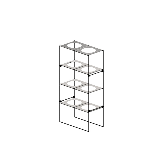 bellissa FILO Standregal Set 2x4 inkl. 8 Böden für Blumen/Pflanzen & Fußbälle