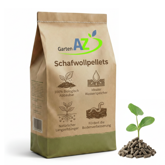 GartenAZ Bio Schafwollpellets – 4kg– Natürlicher Langzeitdünger & Bodenaktivator für Garten & Hochbeet