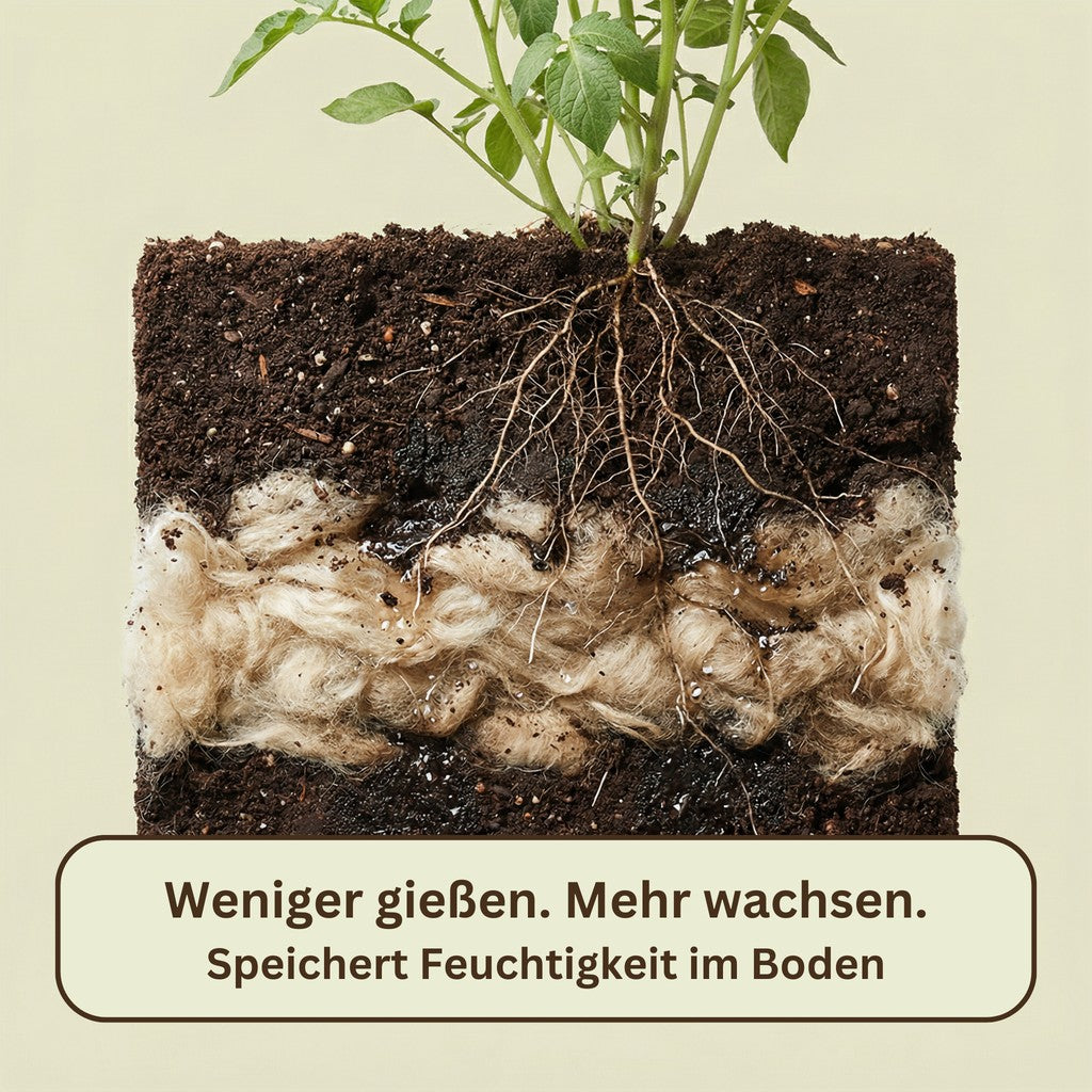 GartenAZ Düngewolle 1kg aus Schafwolle – Langzeitdünger & Mulch - ID: 70409061106038