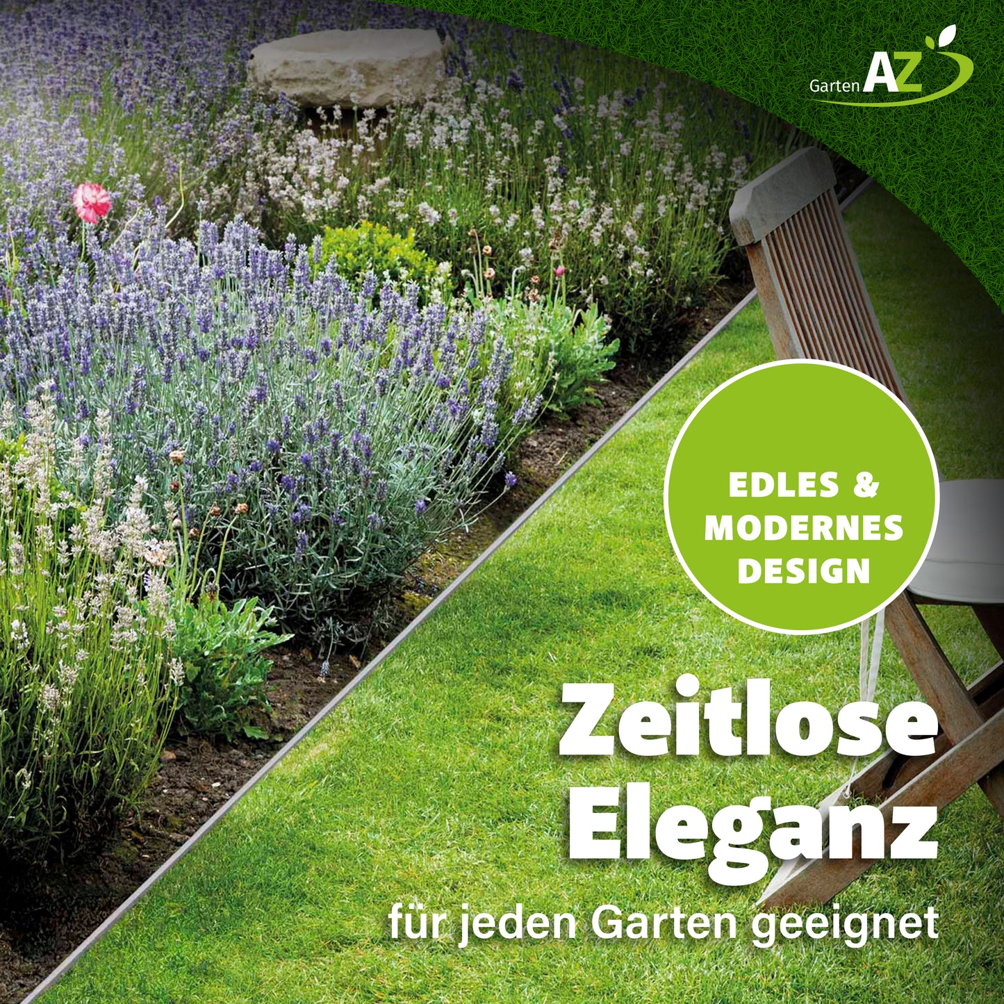 GartenAZ Metall Rasenkante verzinkt 103x13 cm, Nutzlänge 100 cm