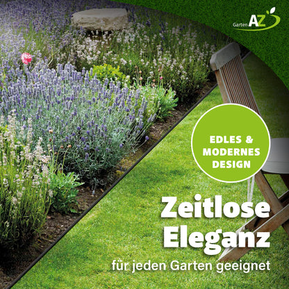 GartenAZ Metall Rasenkante, anthrazit 103x20 cm, Nutzlänge 100 cm