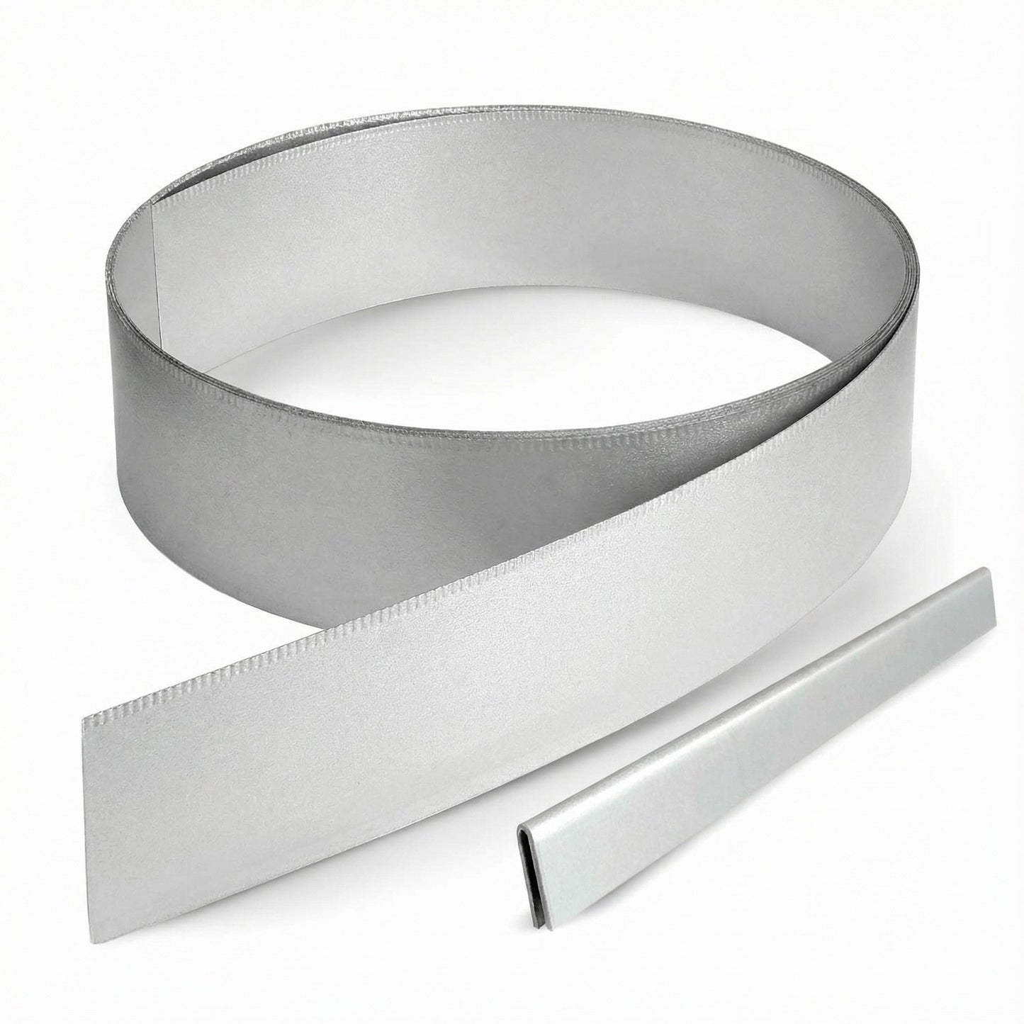Rasenkantenband aus Galvalume Alu-Zink – 15 cm hoch, Länge 5 m, 1 mm stark – GartenAZ inklusive Einschlaghilfe - ID: 68725280801142