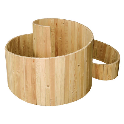 bellissa Kräuterspirale Holz 120x120 cm Nadelholz inkl.Trennfolie, naturbelassen - 95480 - Rasenkante 24